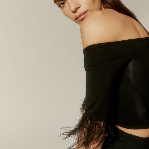 Reformation Evita Top in Black size M NWT - Picture 4 of 9